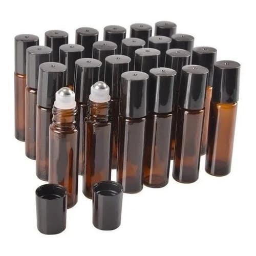 Kit C/ 10 Frascos Roll On Ambar 5ml Perfume Oleo Essencial