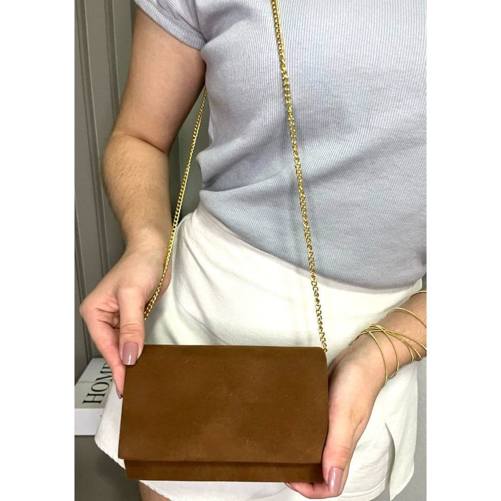 Bolsa Feminina de Mão Pequena de ombro de Camurça Alça Transversal Para Festas e Casamentos Promoção