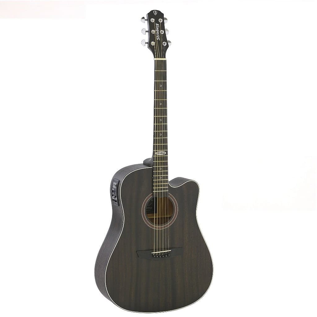 Kit Violão Strinberg Sd200 Tos Folk Aço Elétrico + Caixa Lx40