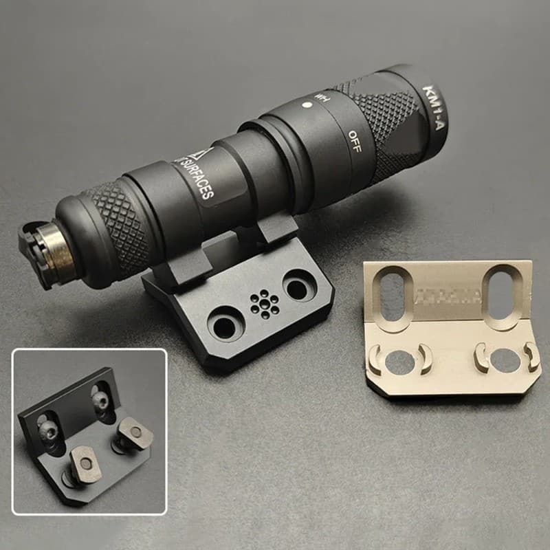 Base De Lanterna Tática M300 M600 MLOK Suporte De Montagem Lateral Trilho CNC Metal Acessórios De Caça