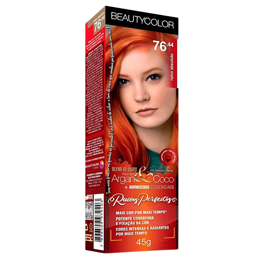 Coloração Ruivo Absoluto 45g 76.44 - Beauty Color