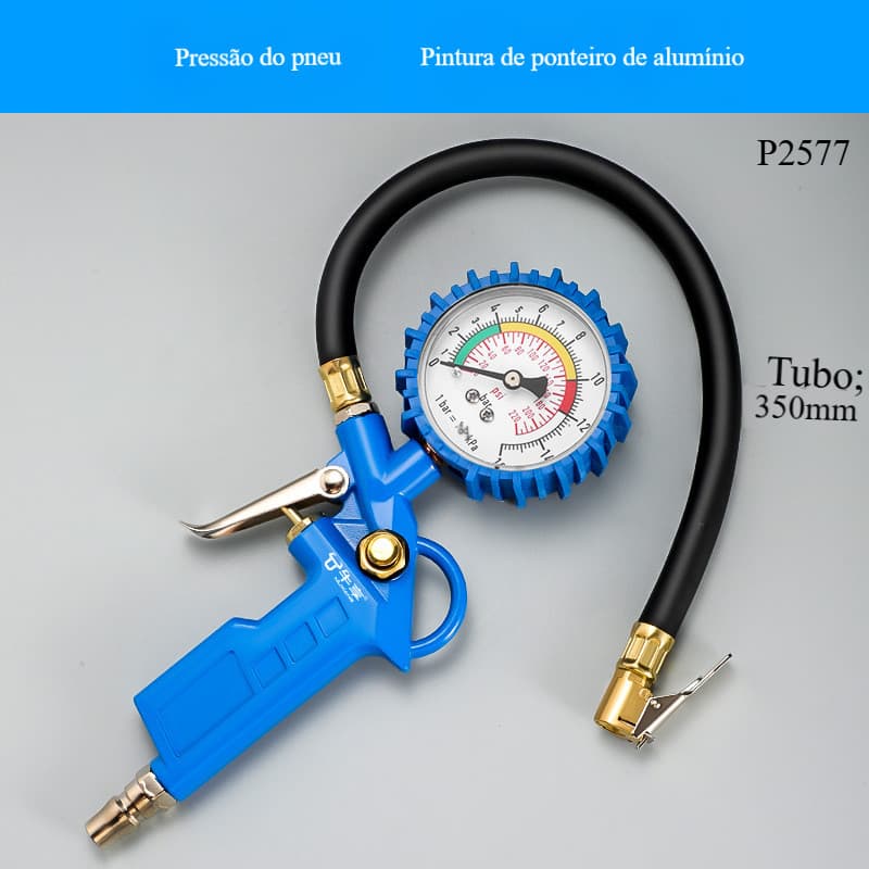 Medidor de pressão dos pneus de óleo da faixa de cabeça da medição de gás de alta precisão 0-220psi