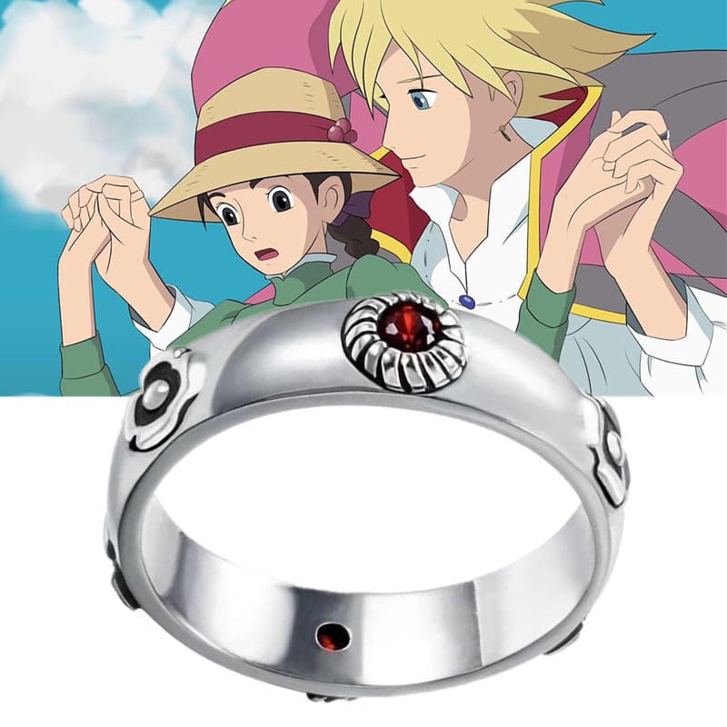 Hal Mobile Castle Ring Miyazaki Hayao Sophie Anime Anel Aberto Jóias Ajustáveis
