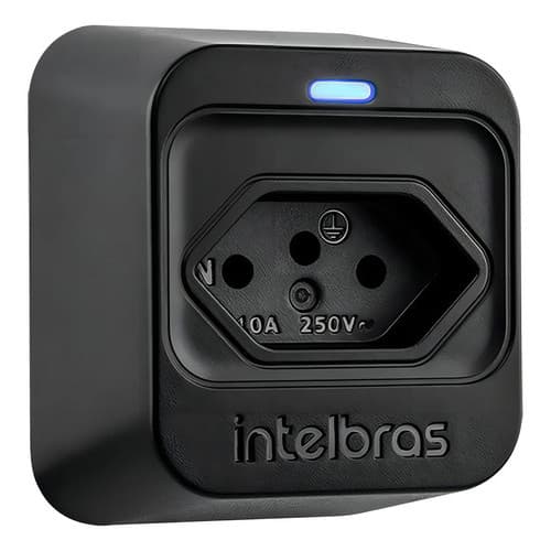 Tomada De Proteção Contra Curtos Elétricos Intelbras Eps 301 Preto