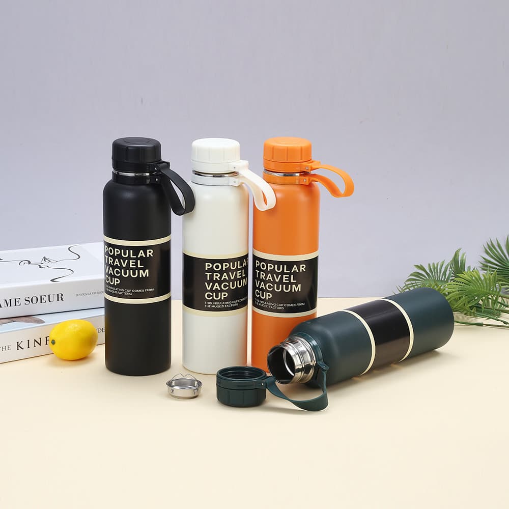 Garrafa Térmica 800ml Duplo Aço Inoxidável Esporte Garrafa Térmica Ao Ar Livre Fitness De Isolamento