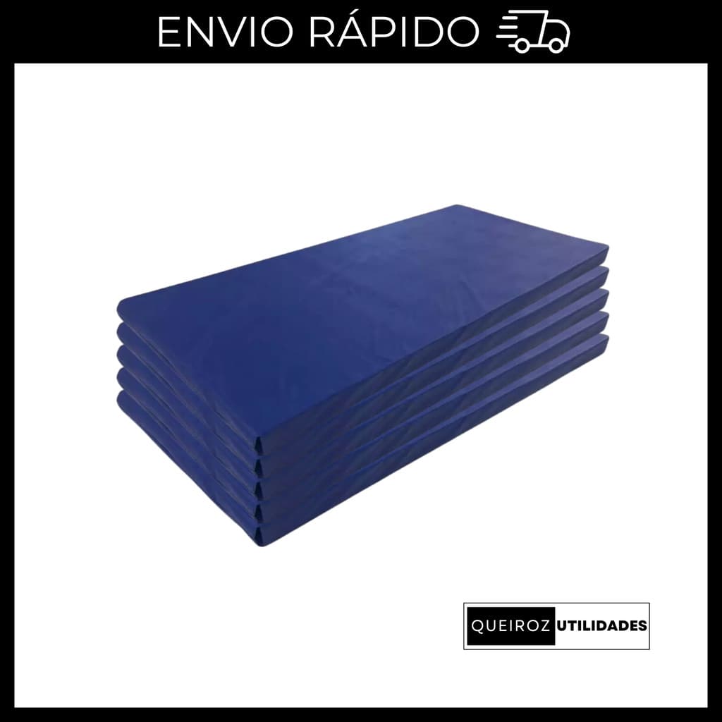 KIT 5 COLCHONETES AZUL ACADEMIA / YOGA / PILATES / ACADEMIA / ESPUMA
