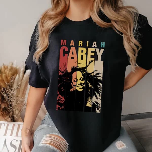 Camiseta Camisa Unissex Cantora Mariah Carey Graphic Colors