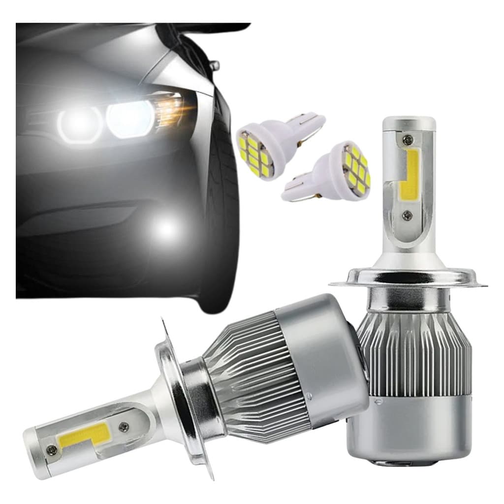 Kit Super Led Farol Carro Lampada H4 H7 H11 H1 H3 H27 Hb4
