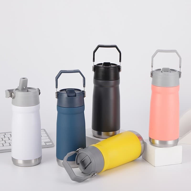 Garrafa térmica de aço inoxidável de alta qualidade  portátil vácuo isolada Tumbler com alça
