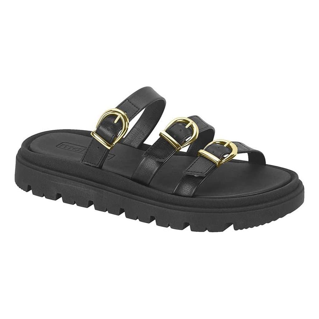 Sandalia Papete Tratorada Feminina Fivela Slide Birke Moleca