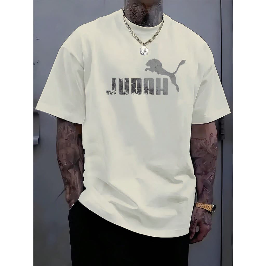 Camiseta Unissex "JUDAH" Leão Camisa Casual Premium 100% Algodão toop