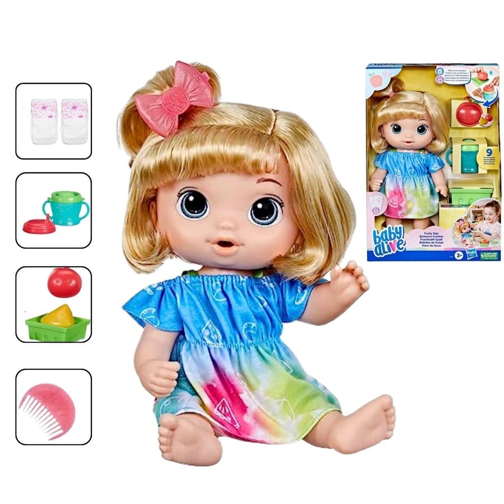 Boneca Baby Alive Hora do Suco Cabelos Loiros - Hasbro©