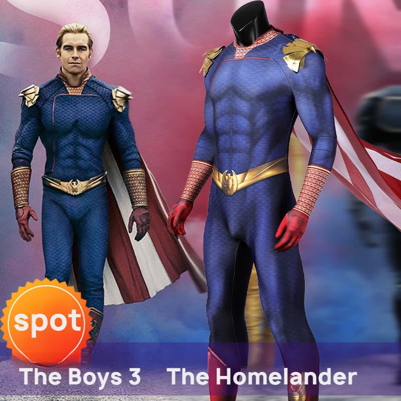 The Boys Temporada 3: Macacão de Cosplay do Homelander, Traje Completo do Homelander, Conjunto Completo de The Boys 3