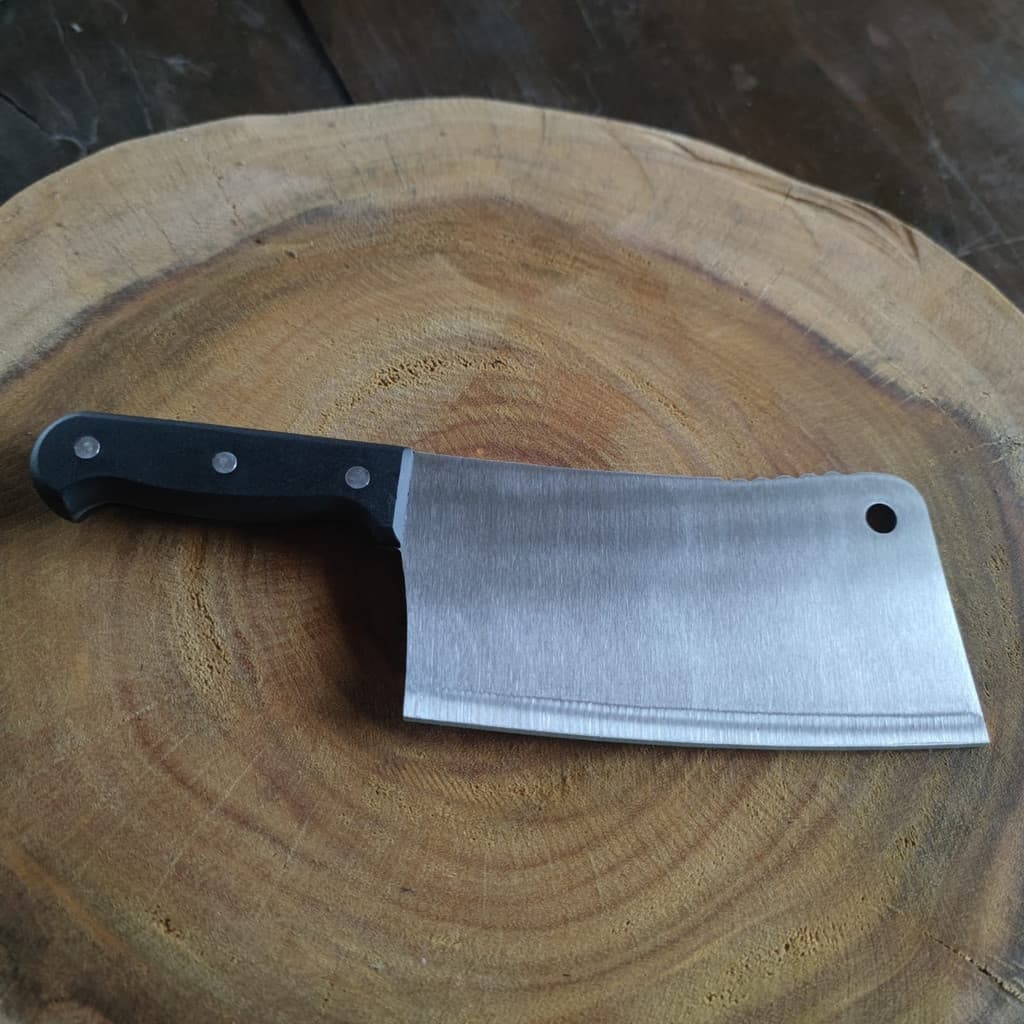 Faca Facão Cutelo Profissional Em Aço Inox Cabo Plástico Abs