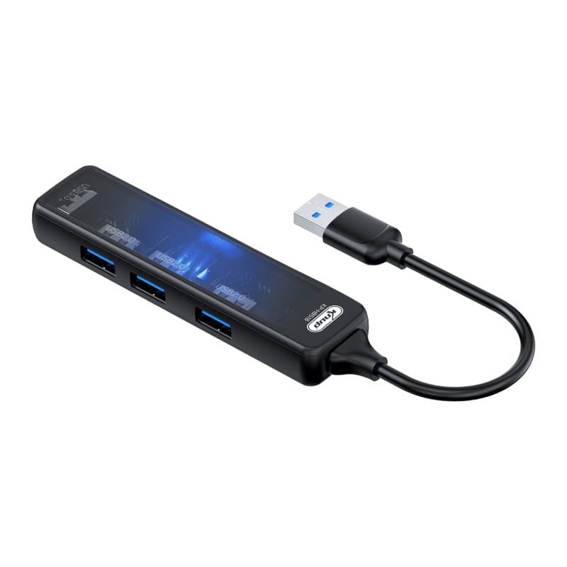 Hub 4 USB Type-C LED Azul Saídas USB 3.0/2.0 Knup KP-HB518