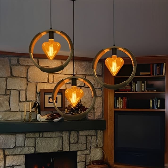 Lâmpada Luminária Decorativa Retrô Vintage Filamento Led Coração 4w 2200k Âmbar E27 Bivolt