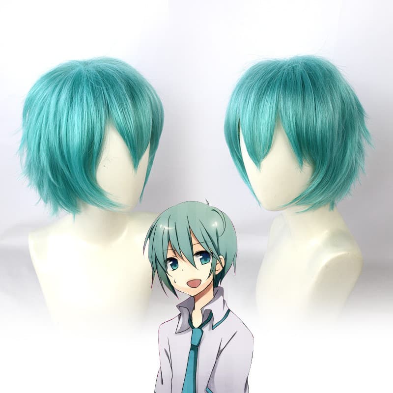 Peruca de cosplay Love War Hatsune versão masculina Vocaloid Aqua azul Mikuo Touken Ranbu Ichizou Ichibanshu