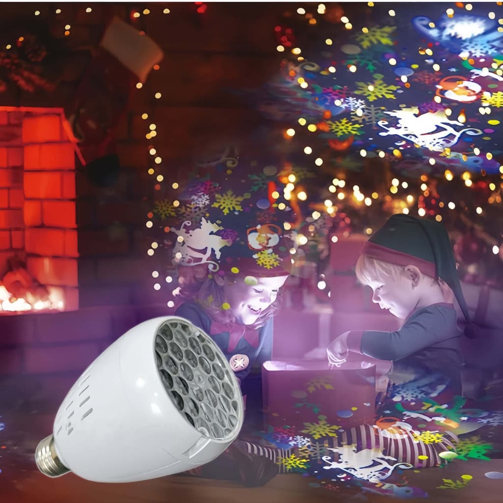 Lampada Led Natal Projetor Refletor Desenhos Natalinos