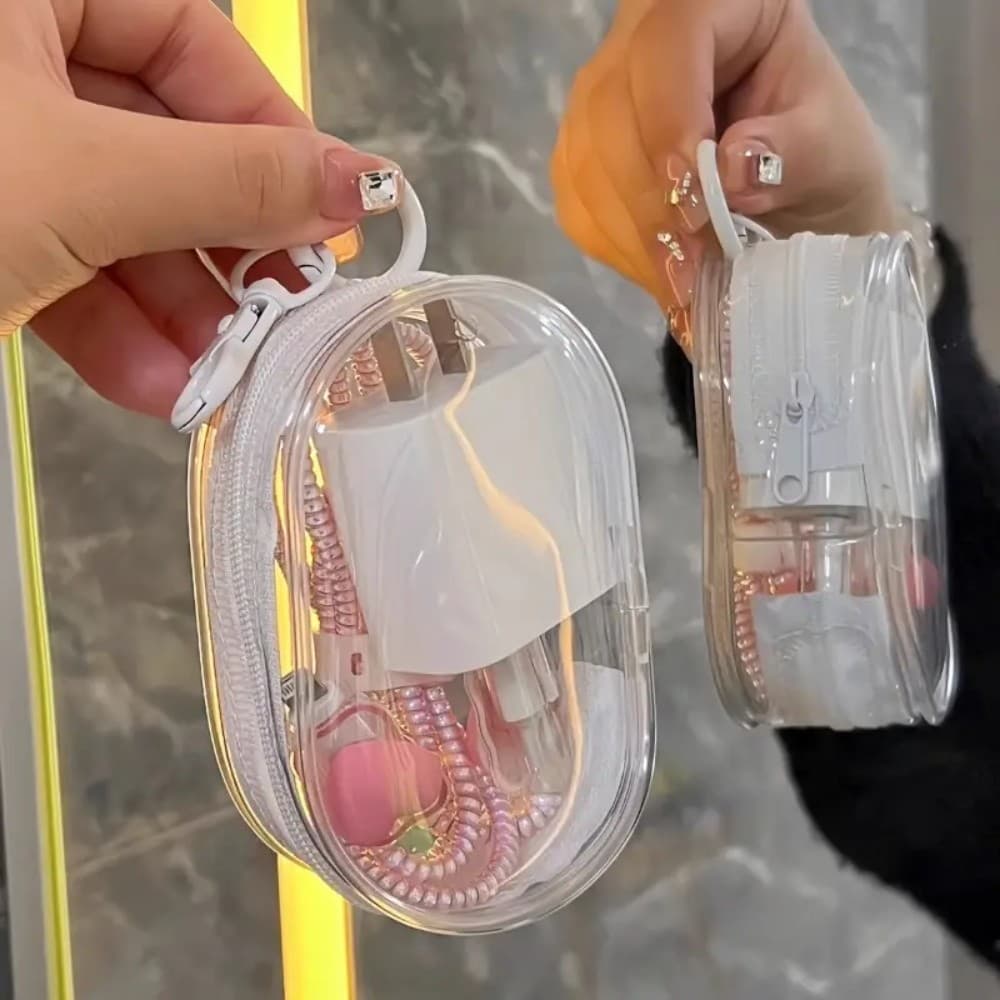 Caixa De Armazenamento De Cabos Organizador De Linha De Dados Bolsa Transparente Capa Protetora De Cabo Caso Carregador