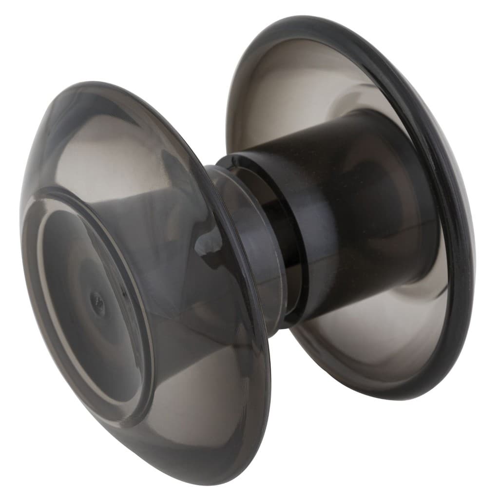 Puxador porta de vidro fumê resinado redondo grande com 11cm