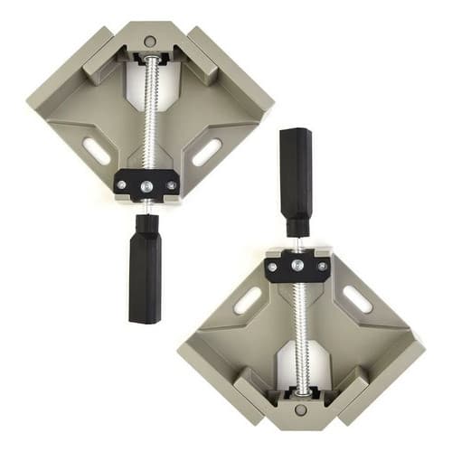 Kit com 2 peças  Esquadro Solda Morsa Angular Grampo sargento  90 Grau Marcenaria serralheria