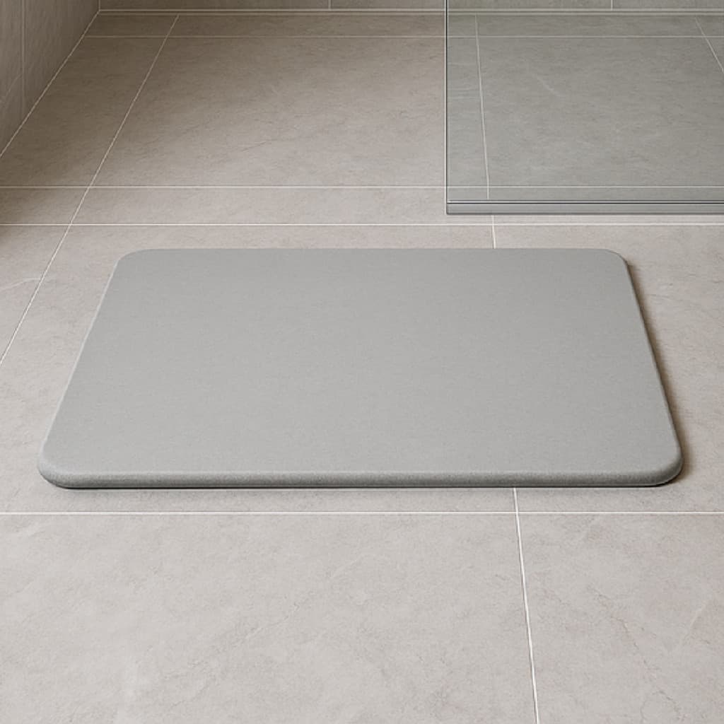 Tapete de Pedra Diatomita Lyor Grande Luxo Grande Antiderrapante Poliester Requintado Chique Moderno Banheiro 60x39cm