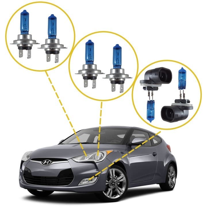 Kit Lâmpada Superbranca Veloster 2012 2013 Alta Baixa Milha