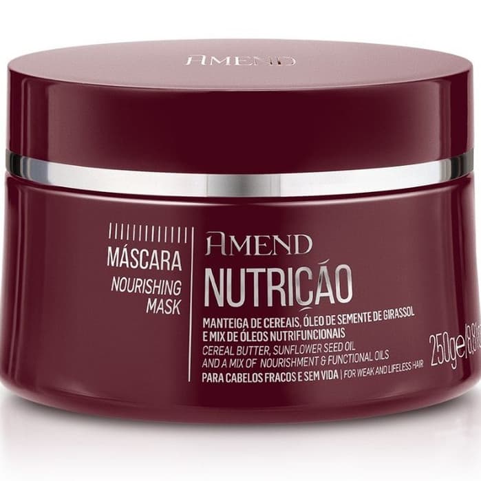 Mascara Capilar Nutrição Essenciais Amend 250g Cabelos Fracos