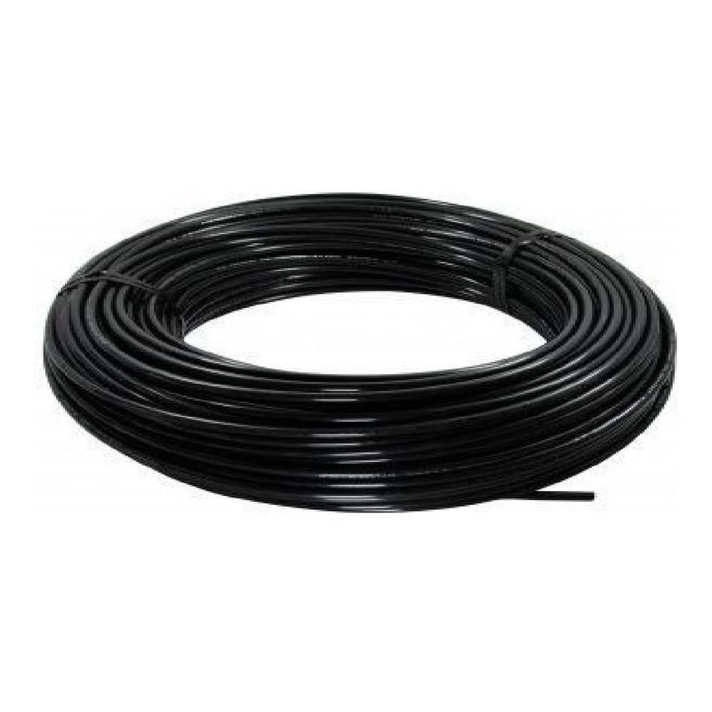 Mangueira Tubo Nylon S/trama Preto Tecalon  6x4mm- 50 Metros