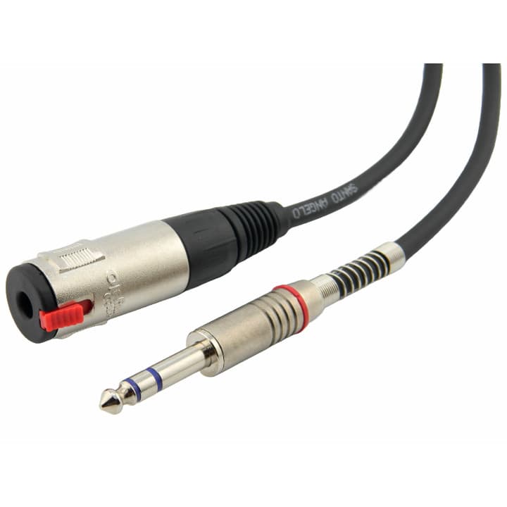Cabo P10 stereo para P10 femea 1m AC19 Santo Angelo
