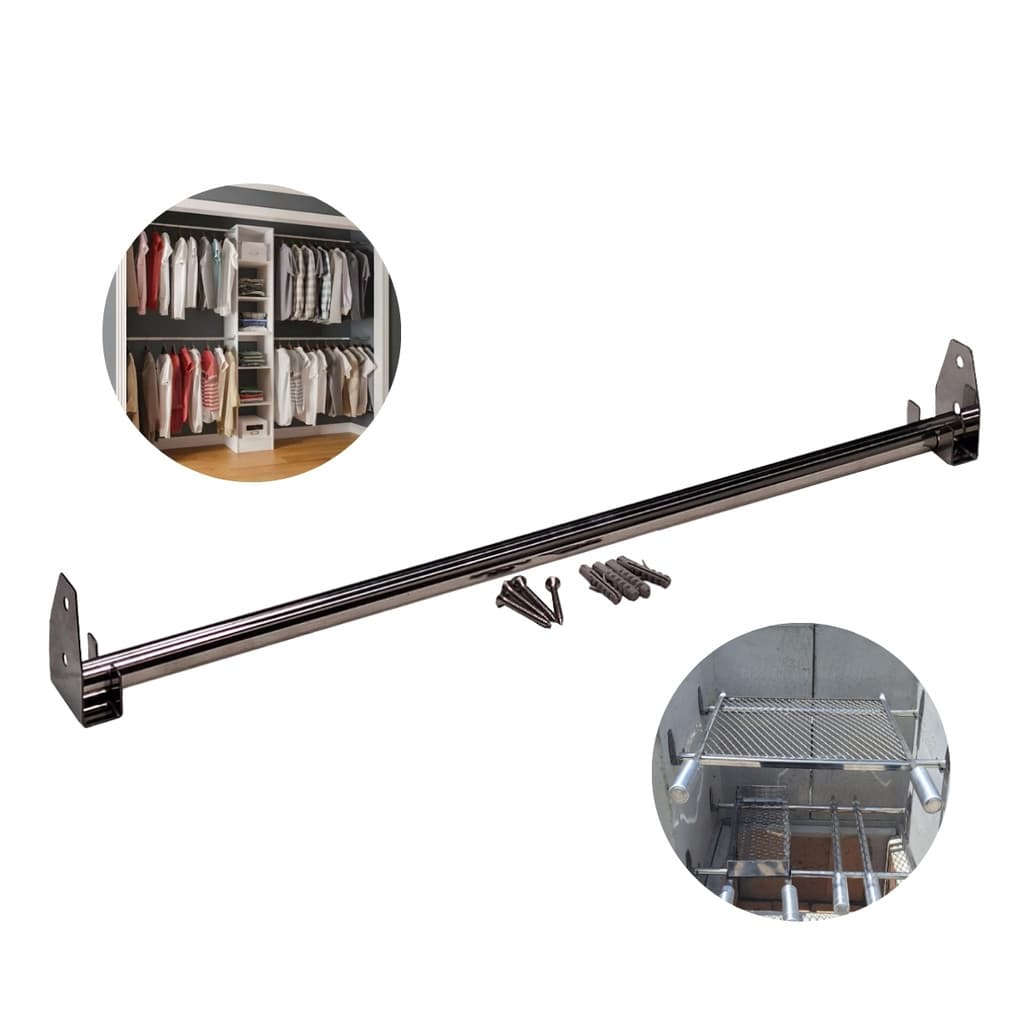 Suporte Barra Inox Multiuso Cabideiro Cozinha Churrasco 40cm
