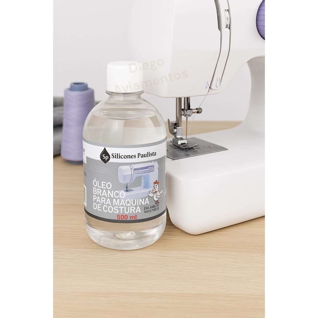 Óleo Branco 500ml Silicones Paulista para Lubrificação de Máquinas de Costura