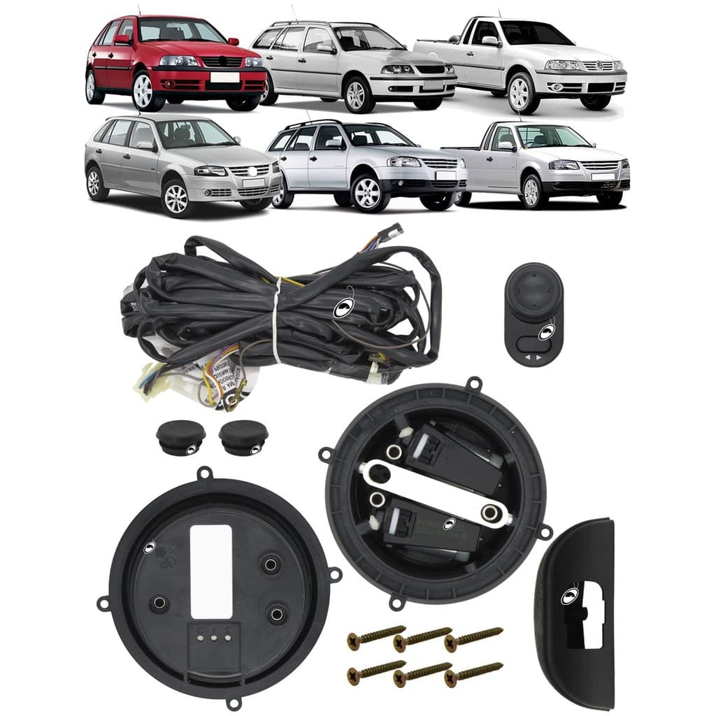 Kit Retrovisor Simples Gol Saveiro Parati G3 e G4 Tragial