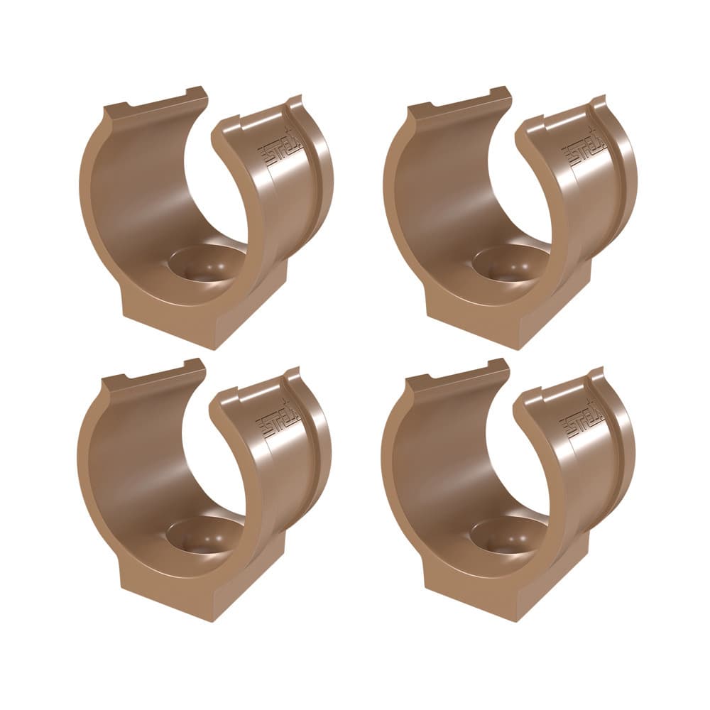 Kit 4 Abraçadeira Impacto P/ Cano 25mm 3/4'' Marrom Estrela