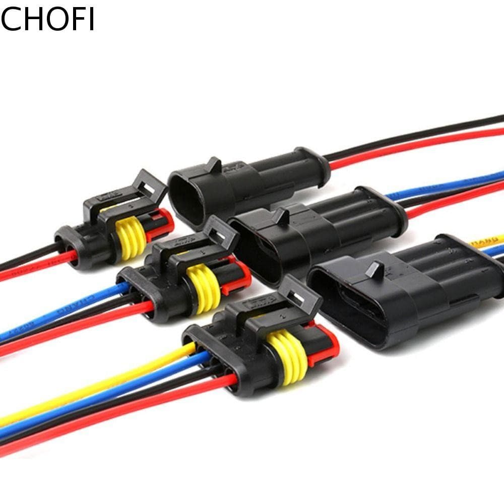 CHOFI Conector Elétrico Plug 1P 2P 3P 4P 5P 1 2 3 4 5 6 Vias Macho E Fêmea Chicote De Fios Adaptador Fio