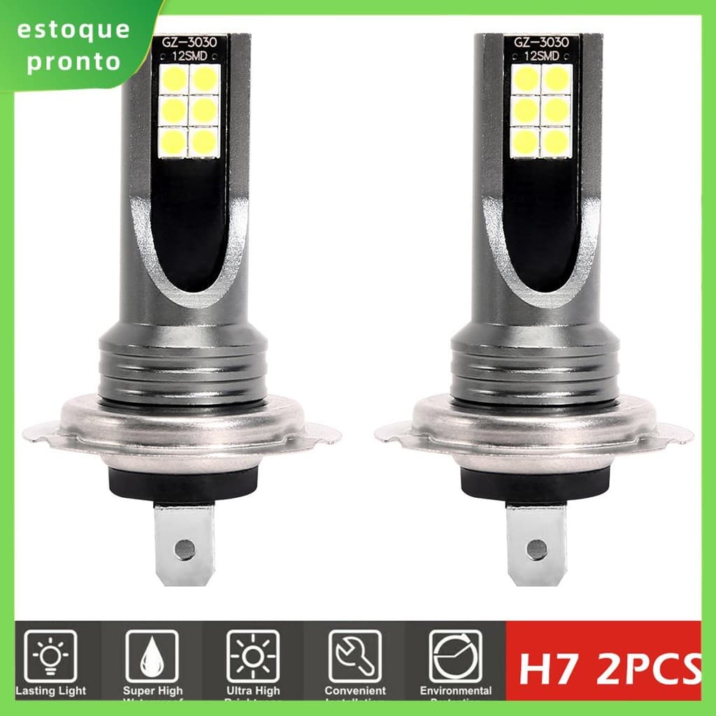 2pcs H7 LED Kit De Conversão De Lâmpadas De Farol 6000K 100W Substituição Super Brilhante Luzes De Nevoeiro Dianteiras D