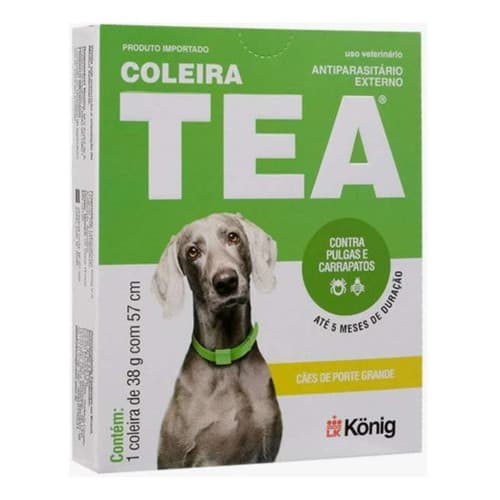 Coleira Antipulgas Tea Para Cães Gatos Porte Grande 57cm