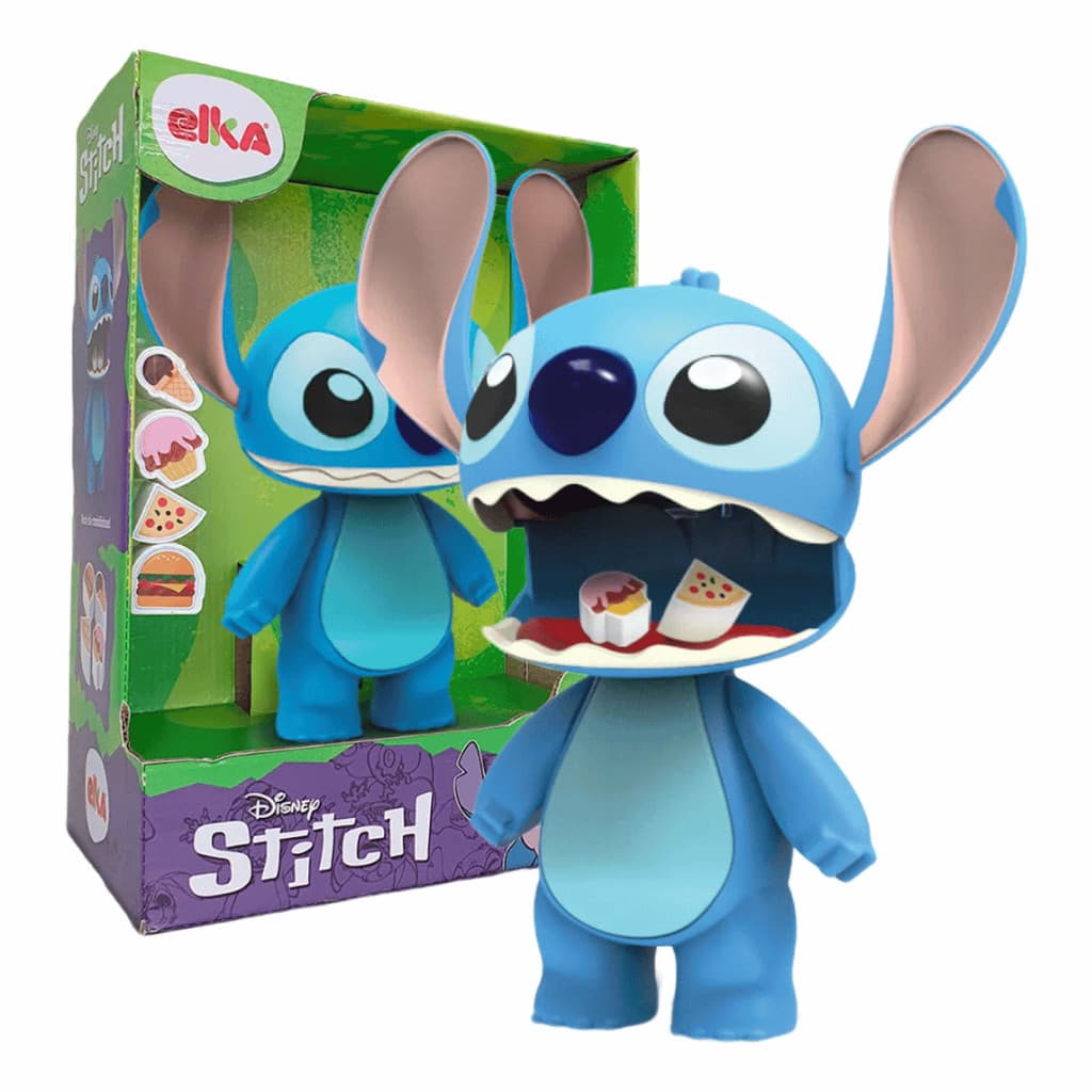 BRINQUEDO ELKA DISNEY STITCH COM COMIDINHAS 20 CM