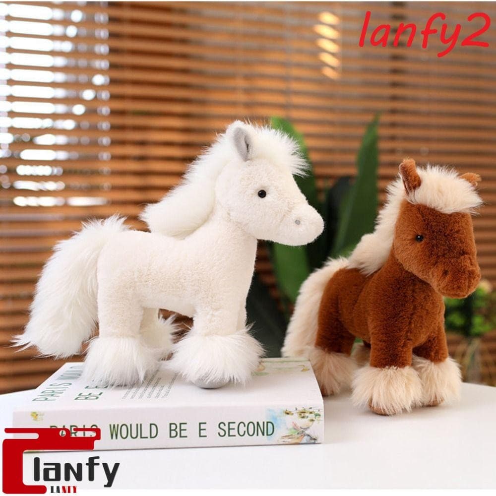 LANFY Brinquedo De Pelúcia De Cavalo Realista , Brinquedos De Simulação De Animal , Macio