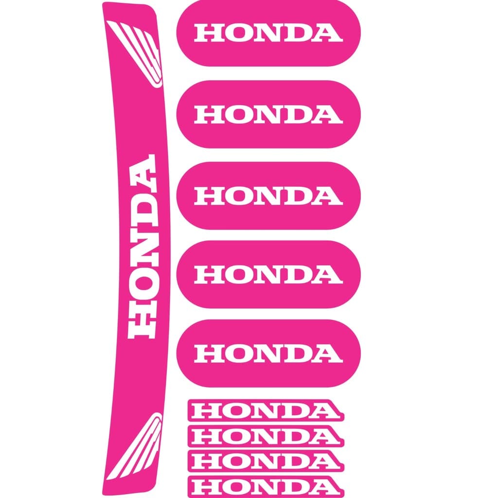Adesivo de Capacete e Viseira Super Refletivo Honda Rosa