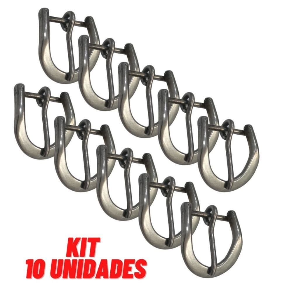 Kit 10 Fivelas Pequenas em Aço Inox para cabeçada
