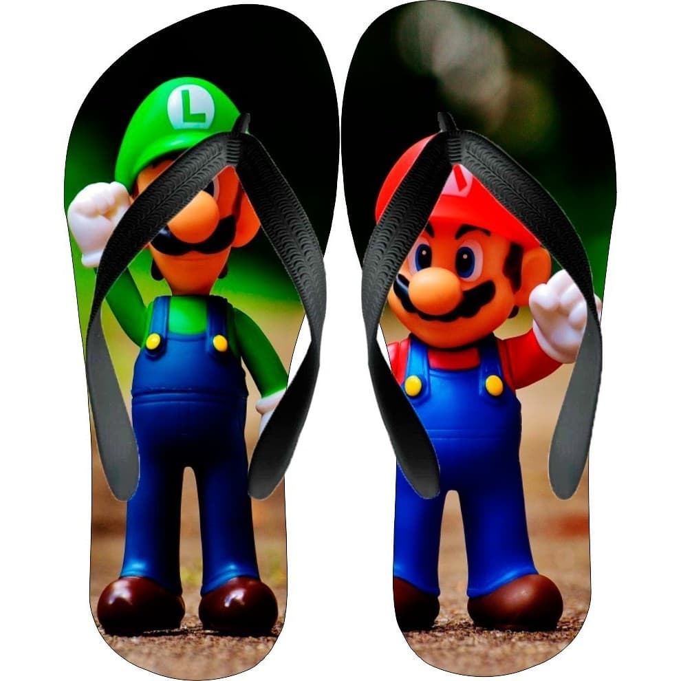 Chinelo Do Mario Bros Infantil E Adulto Várias Estampas