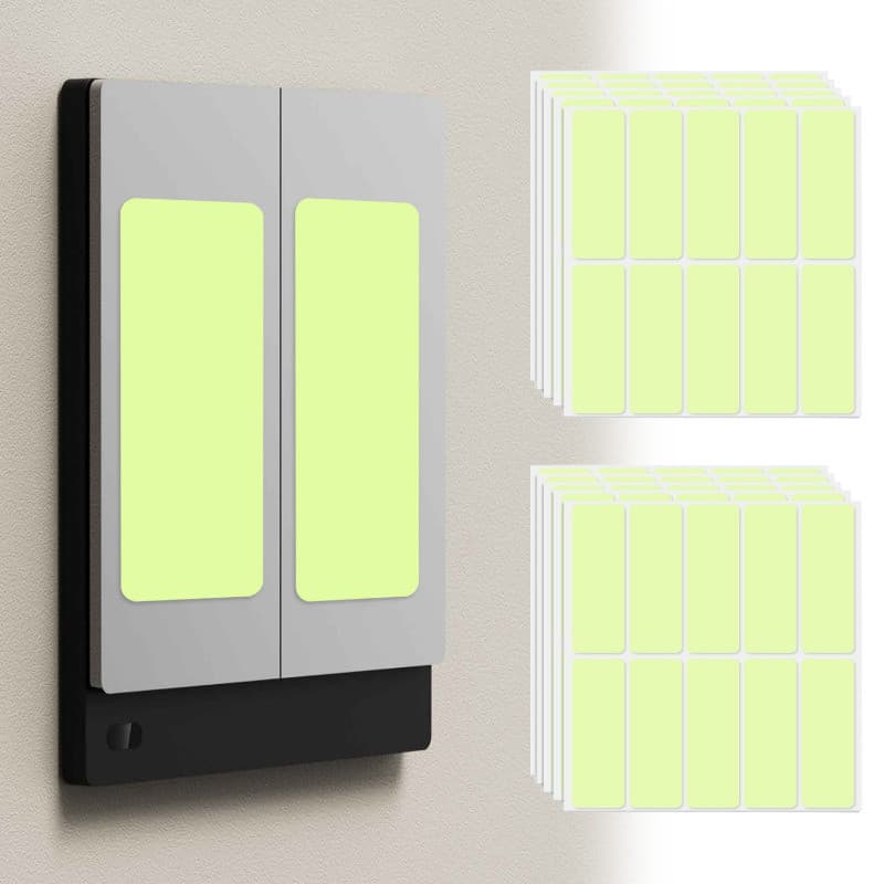 50 Unidades DIY Adesivo De Interruptor Luminoso Em Branco-Luz Noturna De Parede Decorativa-Material Seguro Não Tóxico-Bo