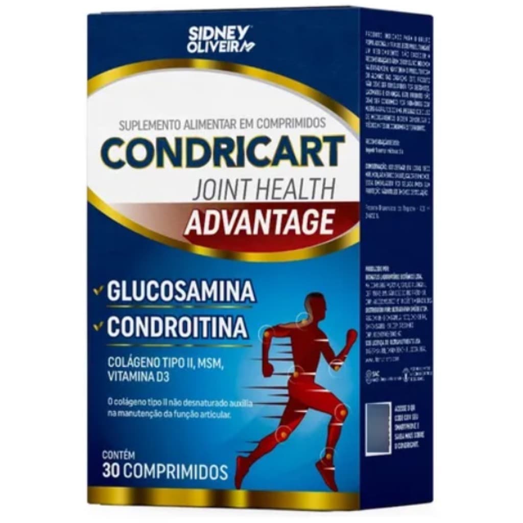 Colágeno TIPO 2 Condricart Glucosamina Condroitina Vit. D Msm 30cp