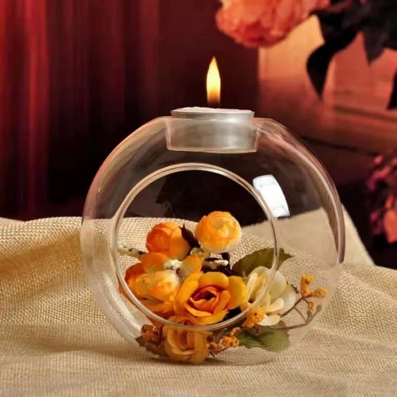 Castiçal De Vidro Transparente,Porta Velas, Decoração Do Quarto Ambientes, Festas , Casa e Decoração