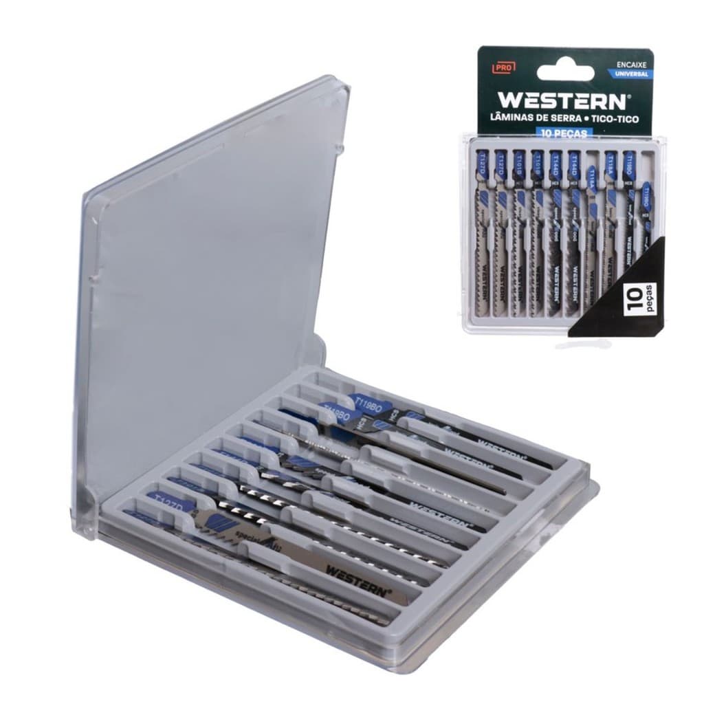 Lâmina P Serra Tico Tico Aço Carbono Kit 10 Pçs