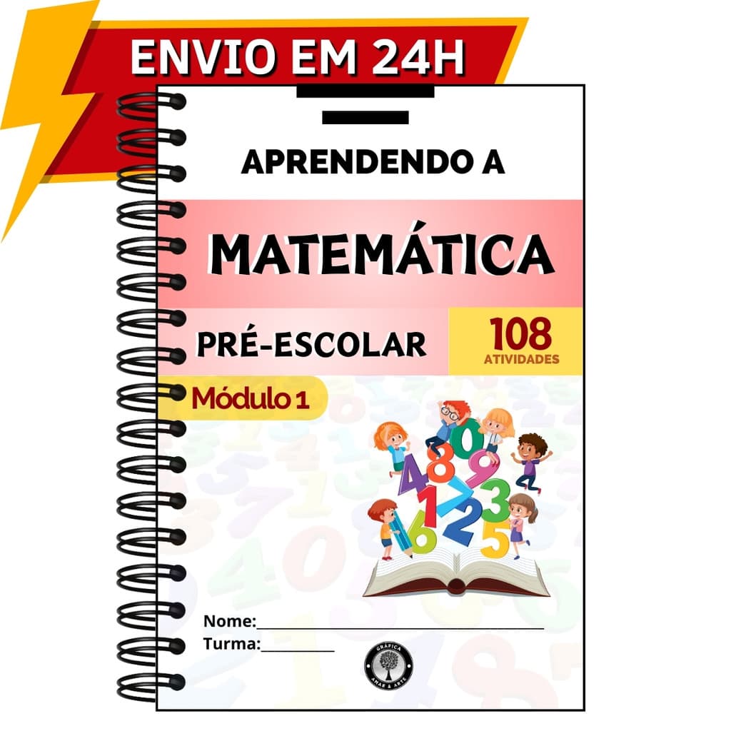 Caderno de Matemática Infantil Pré Escola 108 Atividades