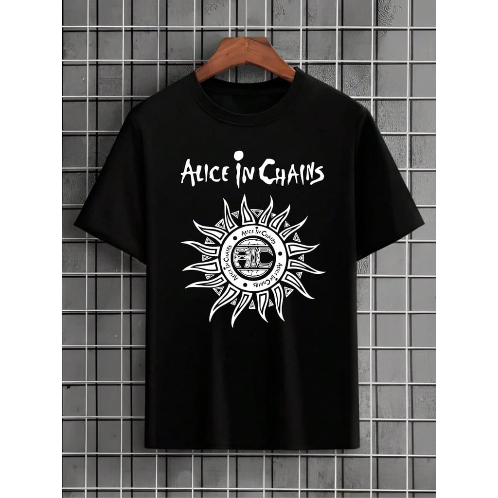 Camiseta Alice In Chains Banda De Rock Internacional Música Camisa  Unissex Masculino Feminino   Streetwear
