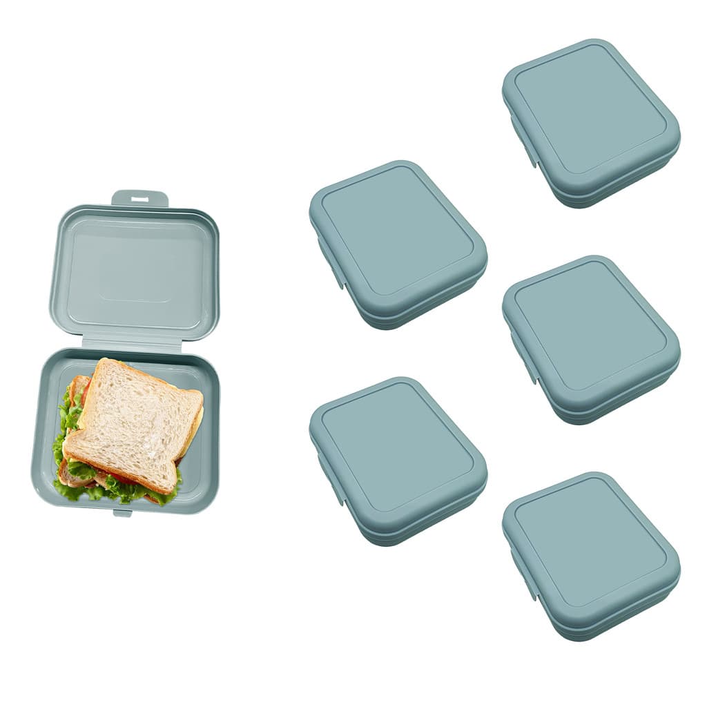 Sanduicheira Porta Sanduíche 300ml Plástico Resistente Lembrancinhas para Festa Escolar Kit 6pçs