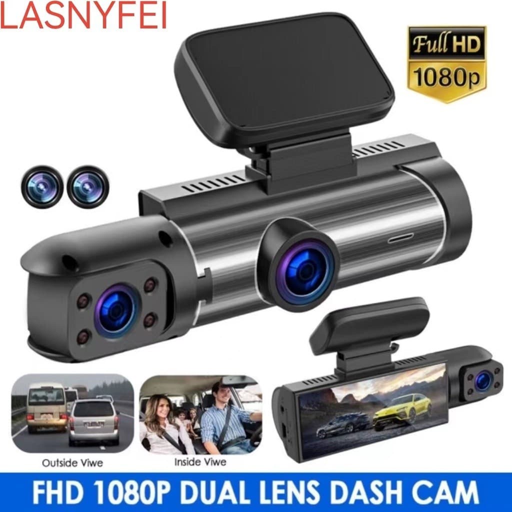 2 Lentes Gravador De Condução 1080P HD Função De Visão Noturna Inversão De Dvr com camera de ré